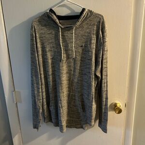 Hollister Gray Sweatshirt Hoodie with Drawstring